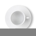Solène - Lot De 6 Tasses À Thé Avec Soucoupes - 22Cl - Blanc