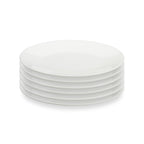 Taidu Ii - 6 Assiettes Plates En Bone China - 26,7Cm - Blanc