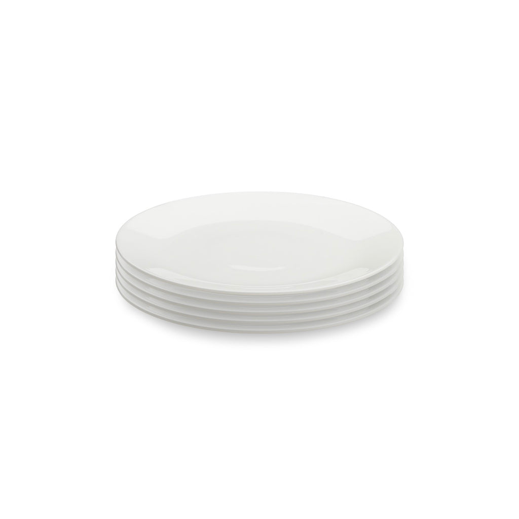 Taidu Ii - 6 Assiettes Dessert En Bone China - 20,4Cm - Blanc