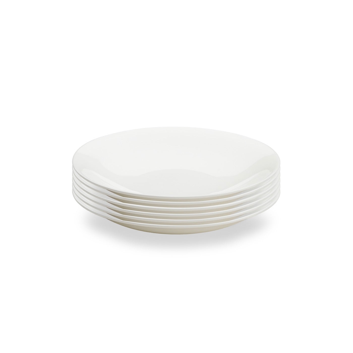 Taidu Ii - 6 Assiettes Creuses En Bone China - 21,8Cm - Blanc