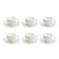 Taidu Ii - Service De 6 Tasses Et Sous-Tasses À Espresso En Bone China - 9,5Cl - Blanc