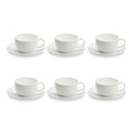 Taidu Ii - Service De 6 Tasses Et Sous-Tasses À Café En Bone China - 23Cl - Blanc