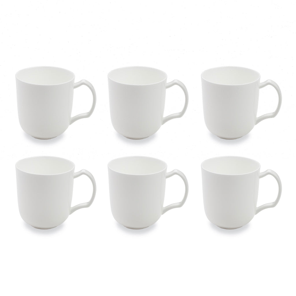 Taidu Ii - 6 Mugs À Thé En Bone China - 38Cl - Blanc