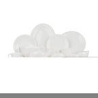 Taidu Ii - 2 Assiettes À Poisson En Bone China - 33x25Cm - Blanc
