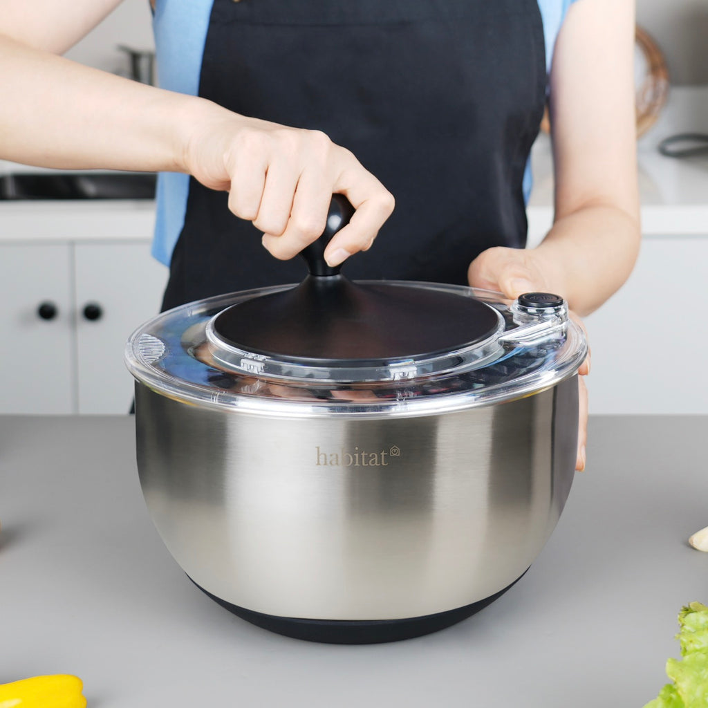 Salsa - Essoreuse À Salade 2 En 1 - Ø24,5Cm -  Noir/Argenté