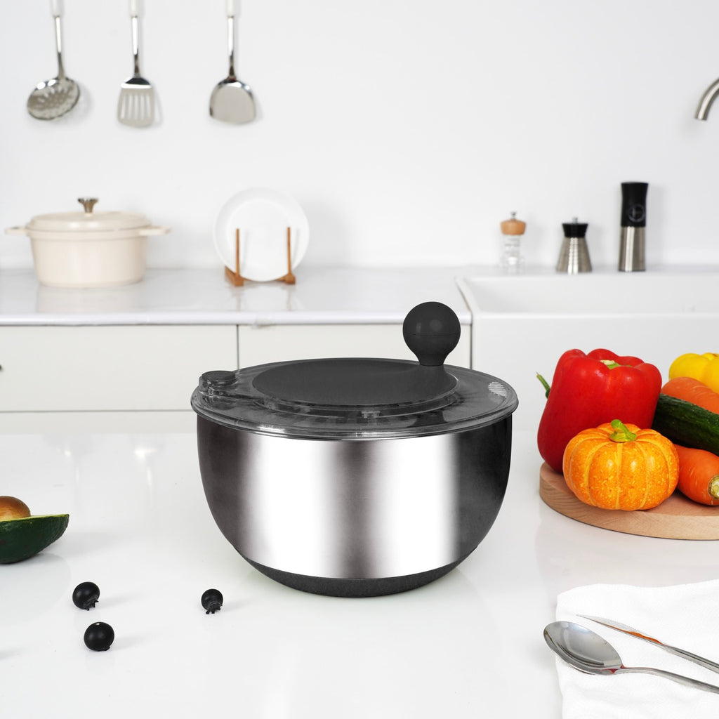 Salsa - Essoreuse À Salade 2 En 1 - Ø24,5Cm -  Noir/Argenté