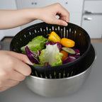Salsa - Essoreuse À Salade 2 En 1 - Ø24,5Cm -  Noir/Argenté