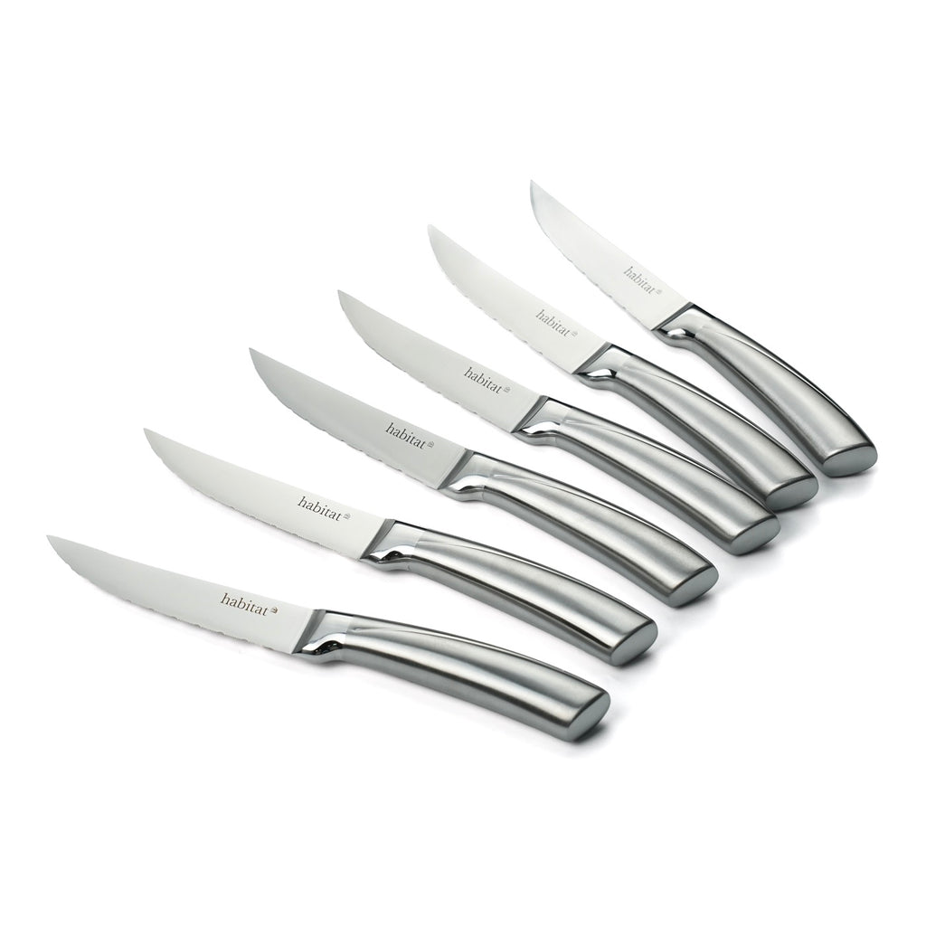 Élixir - 6 Couteaux À Steak En Inox - Argenté