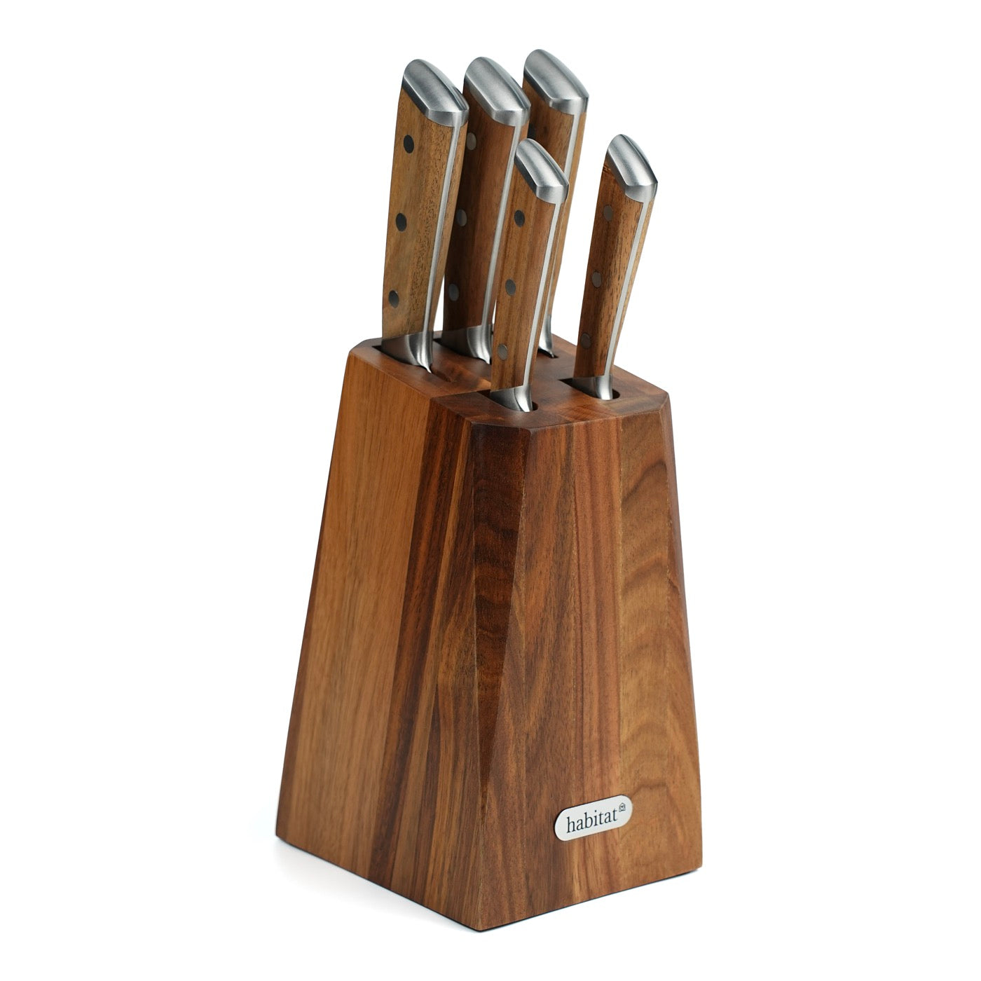 Neva - Bloc De 5 Couteaux - Bois