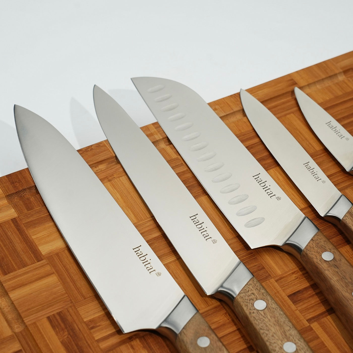 Neva - Bloc De 5 Couteaux - Bois