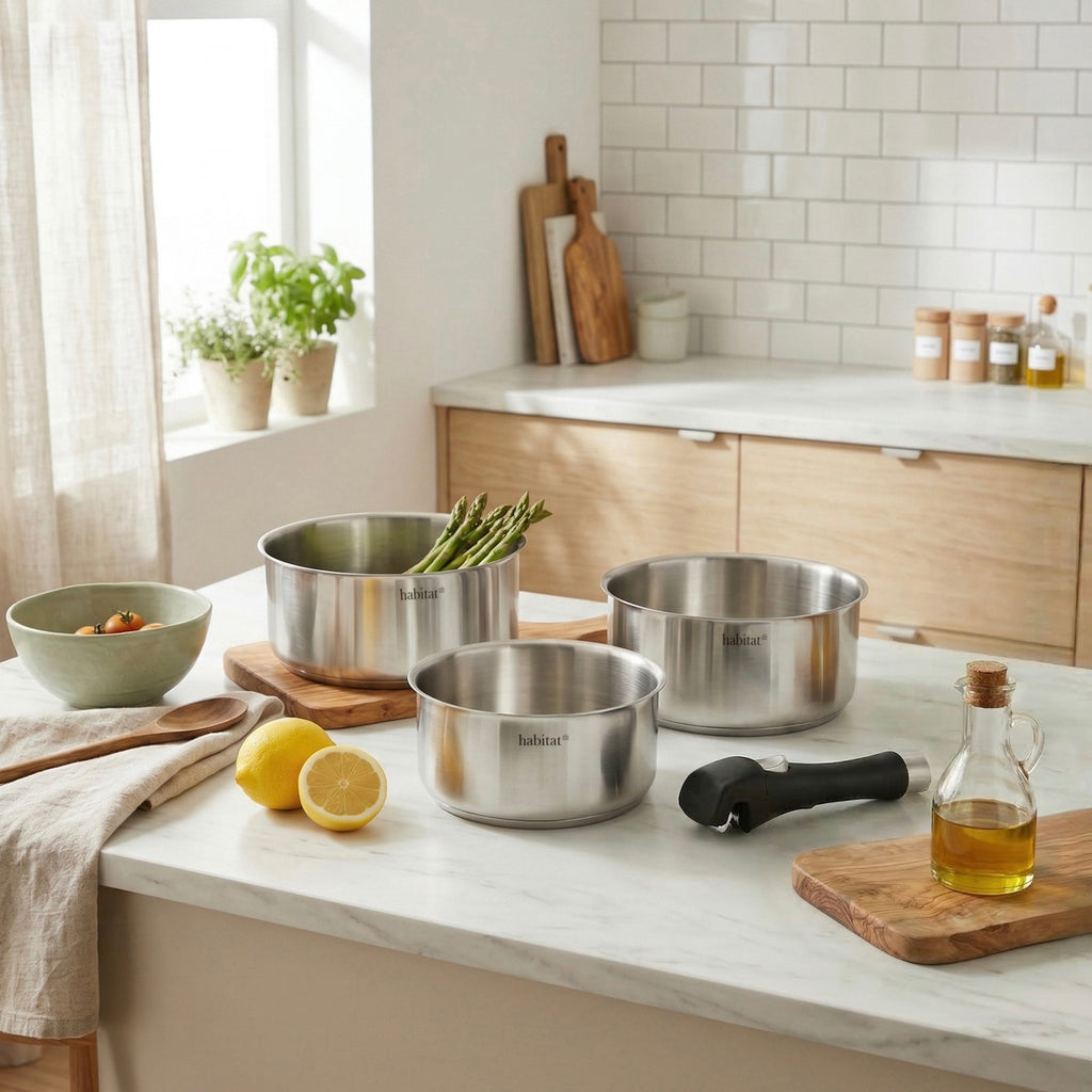 Épure Amovible - 3 Casseroles - 16/18/20Cm Amovible Inox 18/8 Induction - Argenté