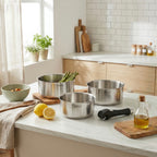 Épure Amovible - 3 Casseroles - 16/18/20Cm Amovible Inox 18/8 Induction - Argenté