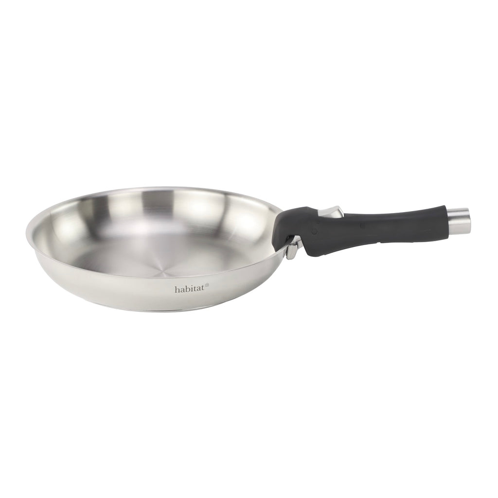 Épure Amovible - 3 Poêles - 20/24/28Cm Amovible Inox 18/8 Induction - Argenté