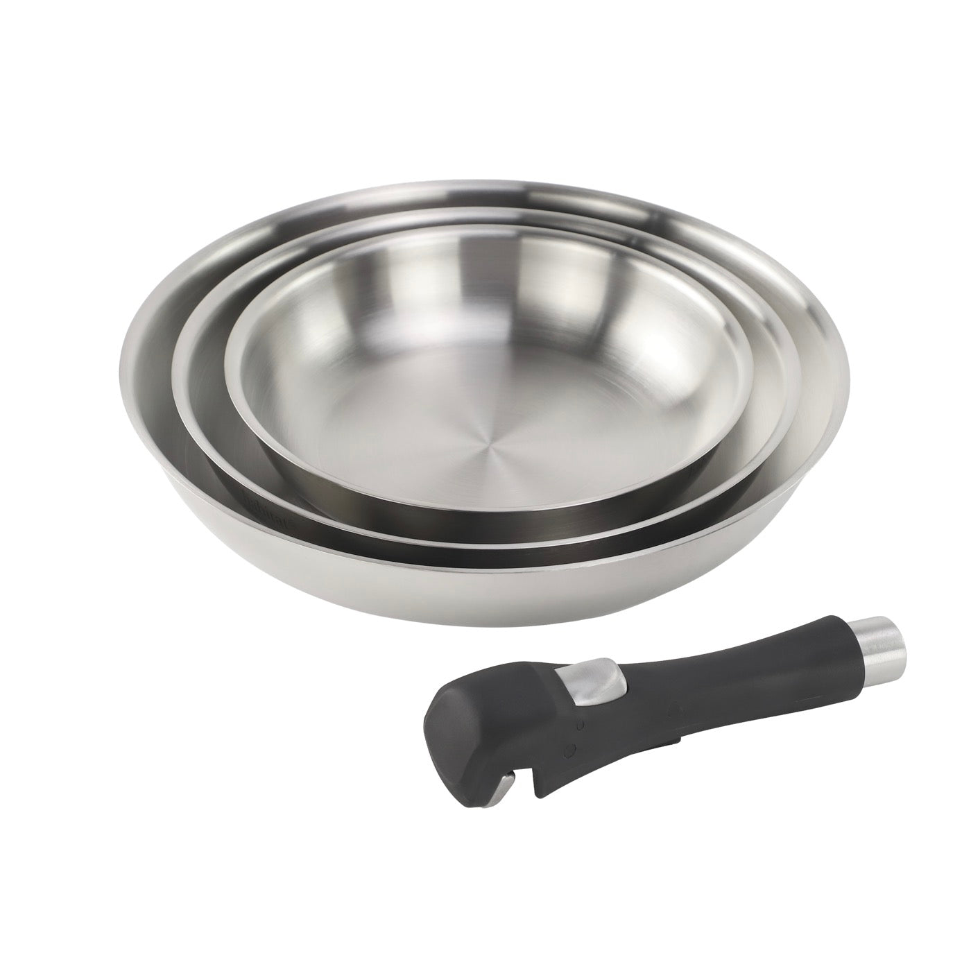 Épure Amovible - Set 7 Pièces Amovible Inox 18/8 Induction - Argenté