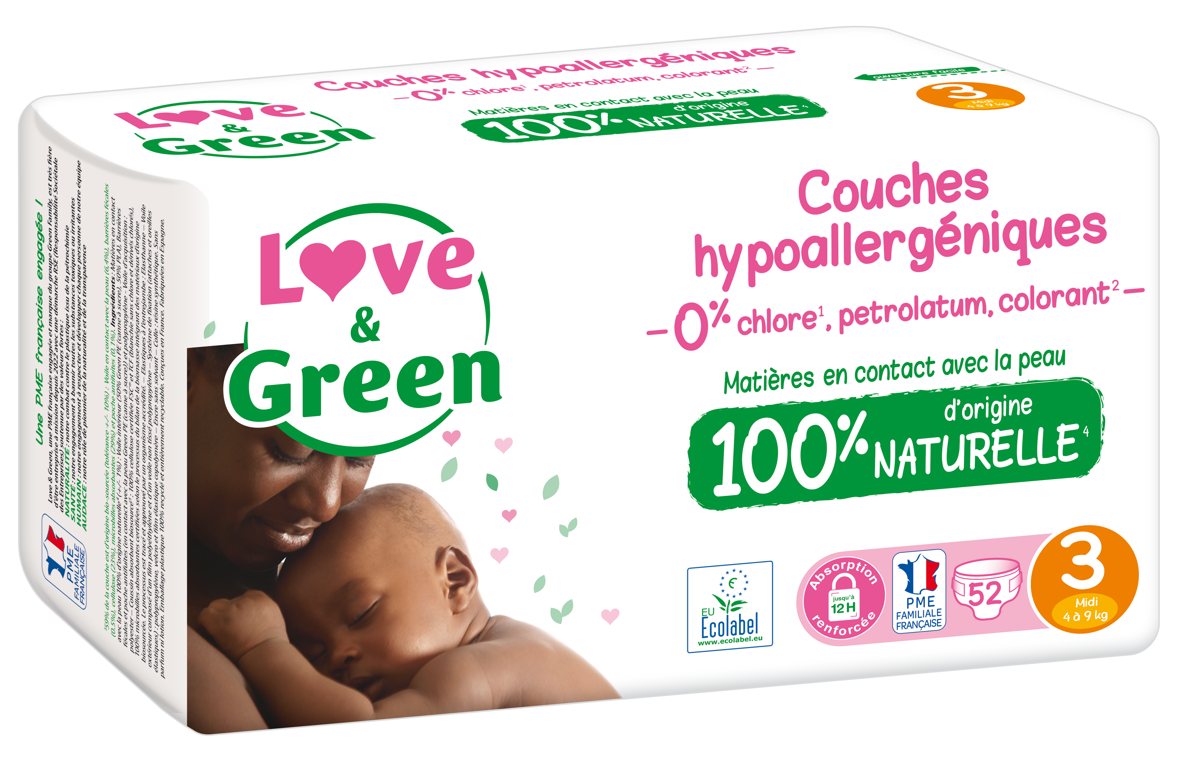 Couches Hypoallergéniques Et Écologiques T3 X 52