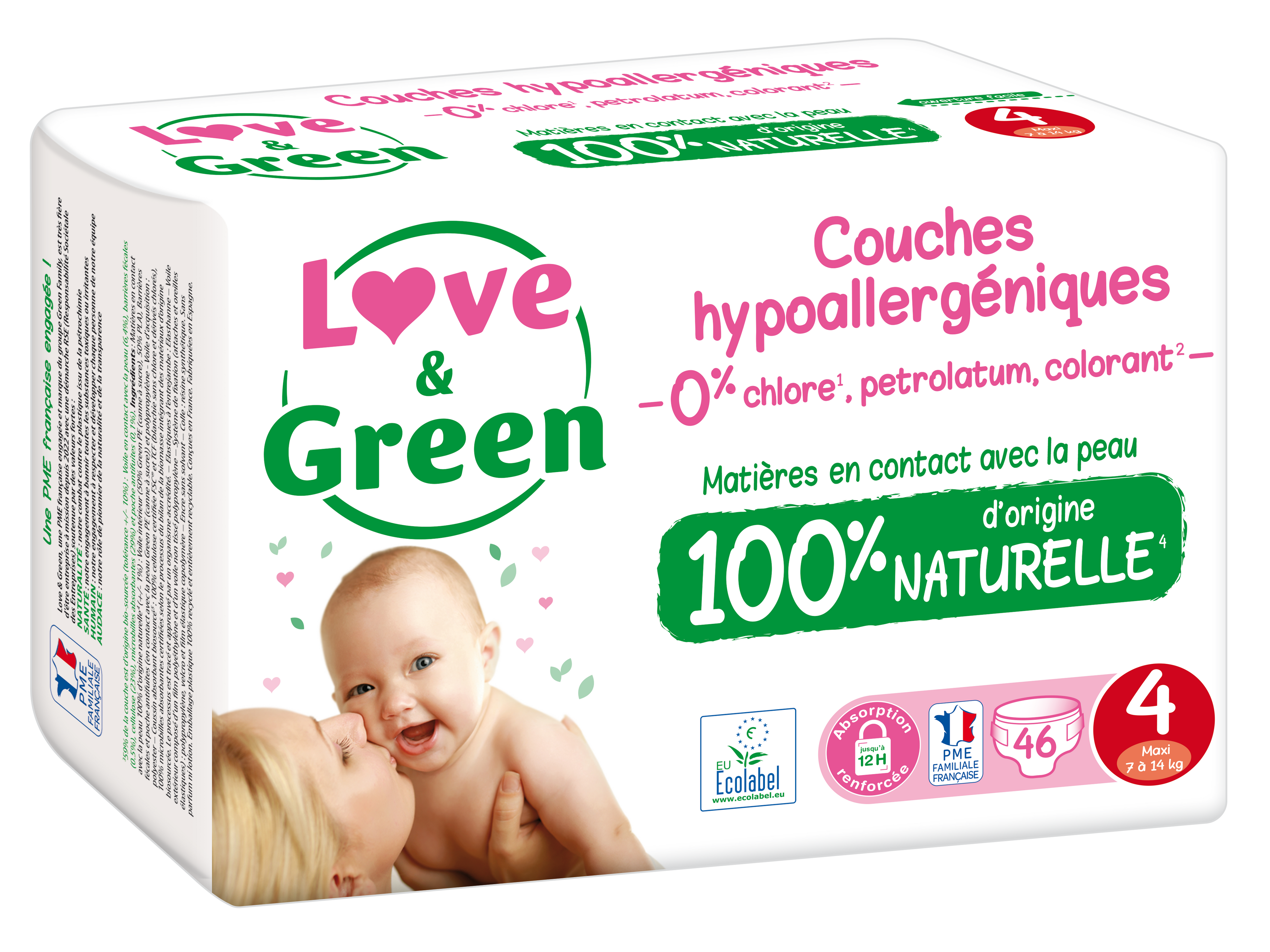 Couches Hypoallergéniques Et Écologiques T4 X 46