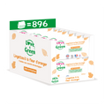 Ecologische Doekjes Met Oranjebloesemgeur - 100% Natuurlijke Vezels - 64 Doekjes