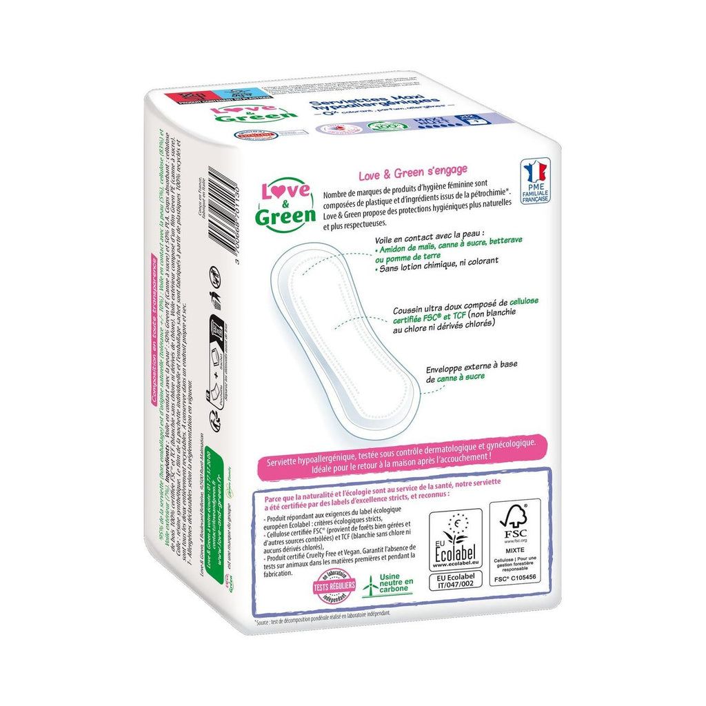 Hypoallergenic And Ecological "Maxi Night" Sanitary Towels X 12