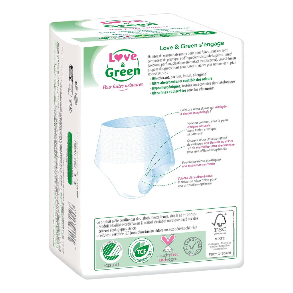Hypoallergenic And Eco-Friendly PLUS Adult Absorbent Underwear "Size M" X8