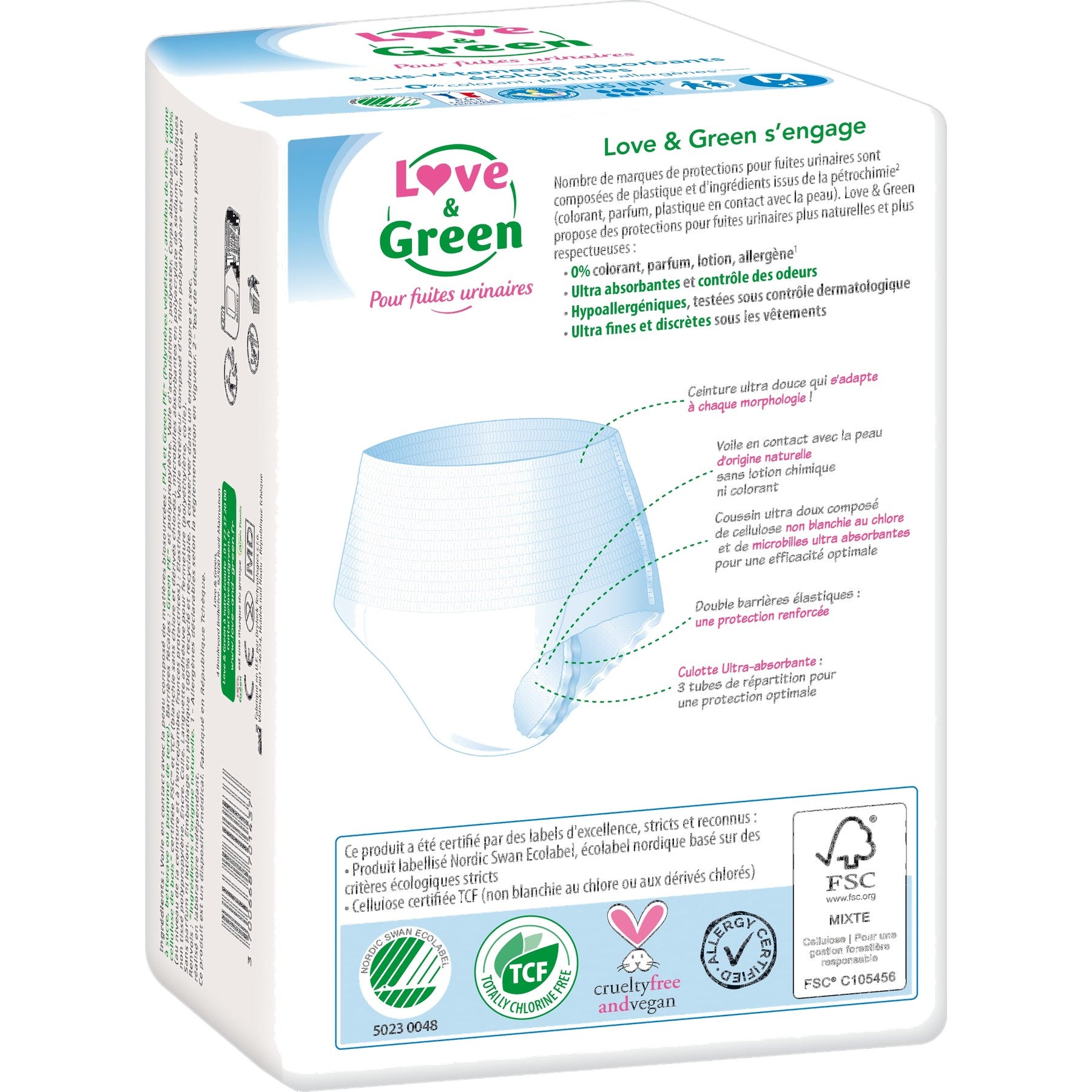 Adult Absorbent Underwear Hypoallergenic And Ecological Plus Night "Size M" X8