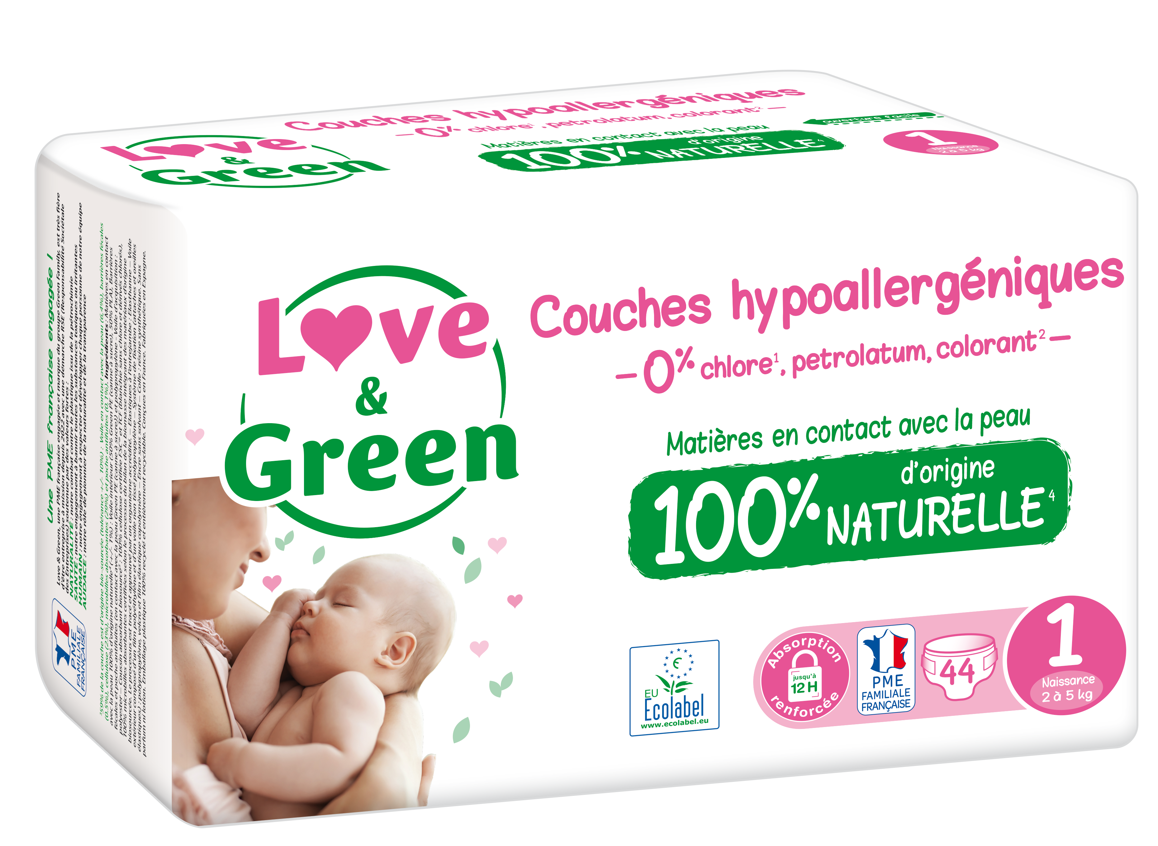 Couches Hypoallergéniques Et Écologiques T1 X 44