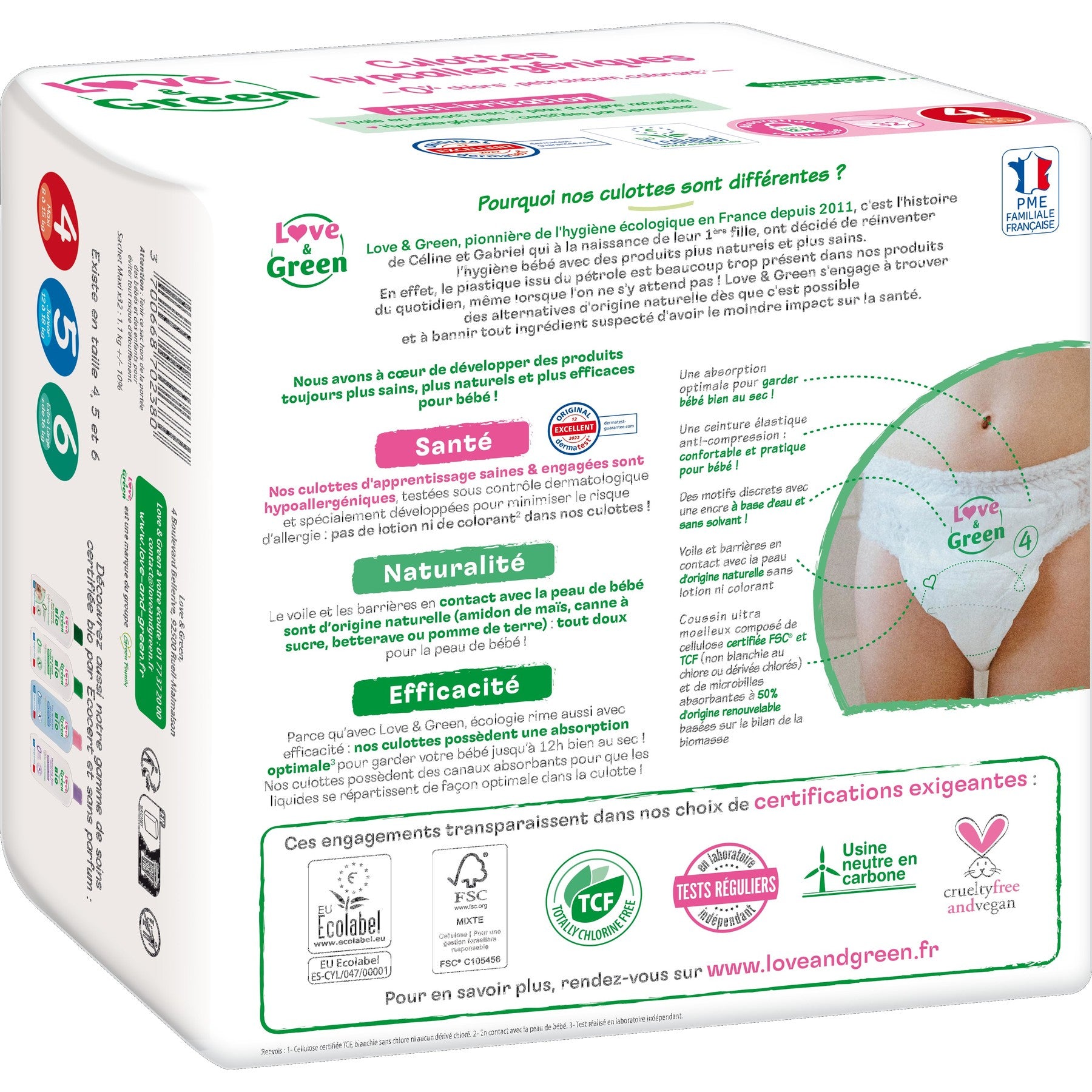 Pañales Braguita Hipoalergénicos Y Ecológicos T4 X 32