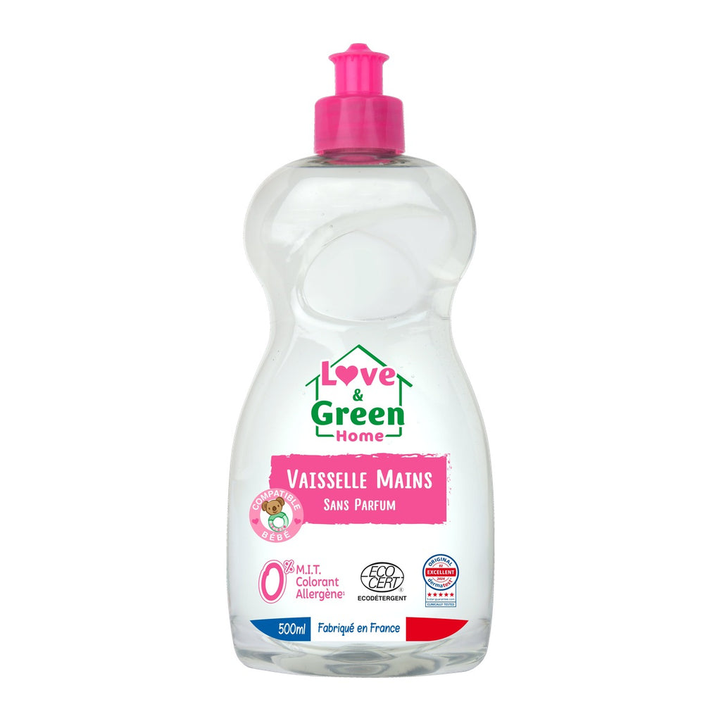 Home Liquide Vaisselle, Sans Parfum Hypoallergénique - 500Ml