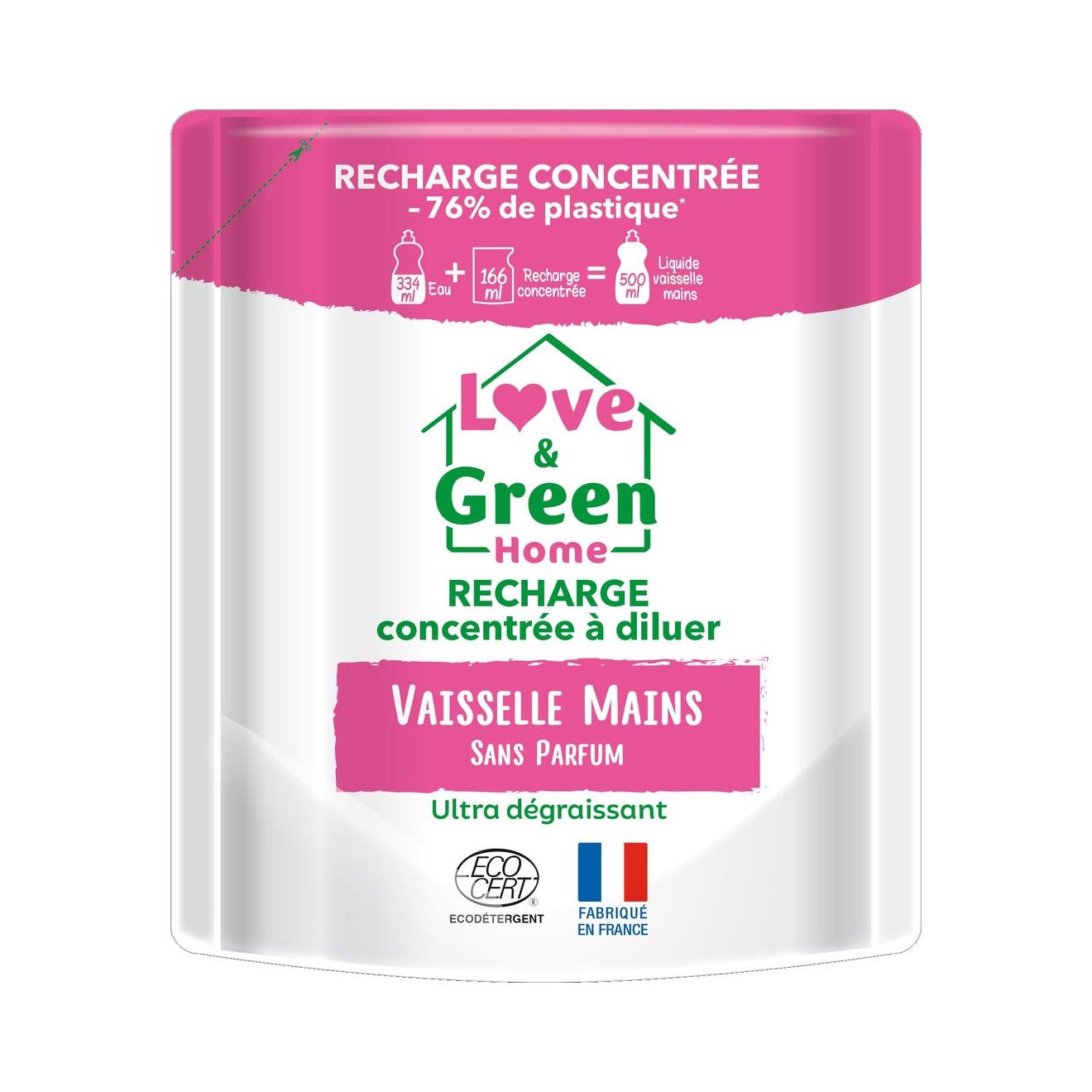 Home Recharge Concentrée Liquide Vaisselle 0% - 166Ml