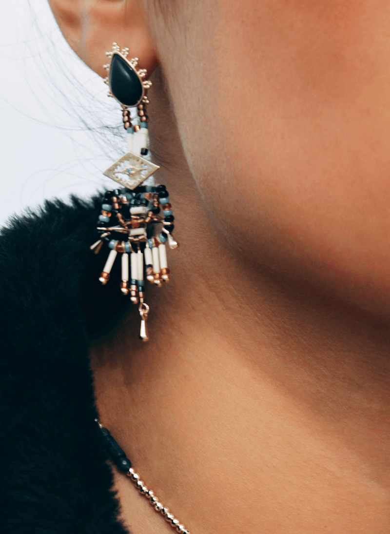 Boucle D'Oreille Halba - Bleu