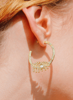 Boucle D'Oreille Carmelle - Blanc