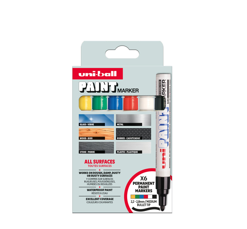 6 Marqueurs - Peinture À L'Huile - Uni-Ball