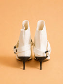 Patty Biker In Ivory Calf