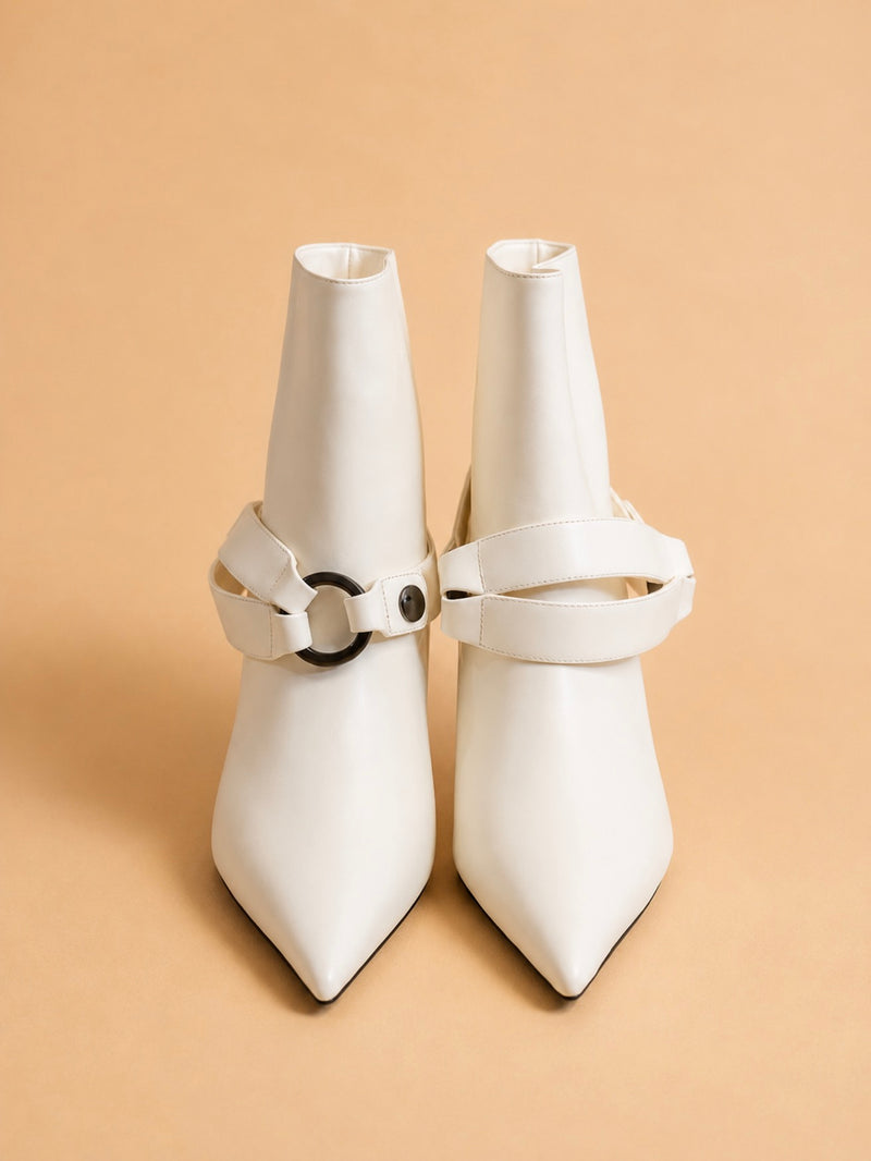 Patty Biker In Ivory Calf