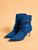 Patty Biker In Blue Denim
