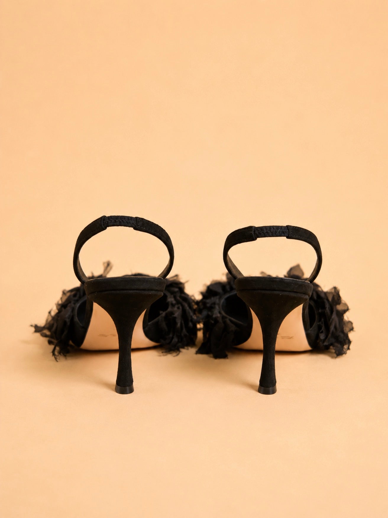 Eslinga Ella de ante negro y organza