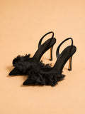 Eslinga Ella de ante negro y organza