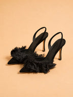 Eslinga Ella de ante negro y organza