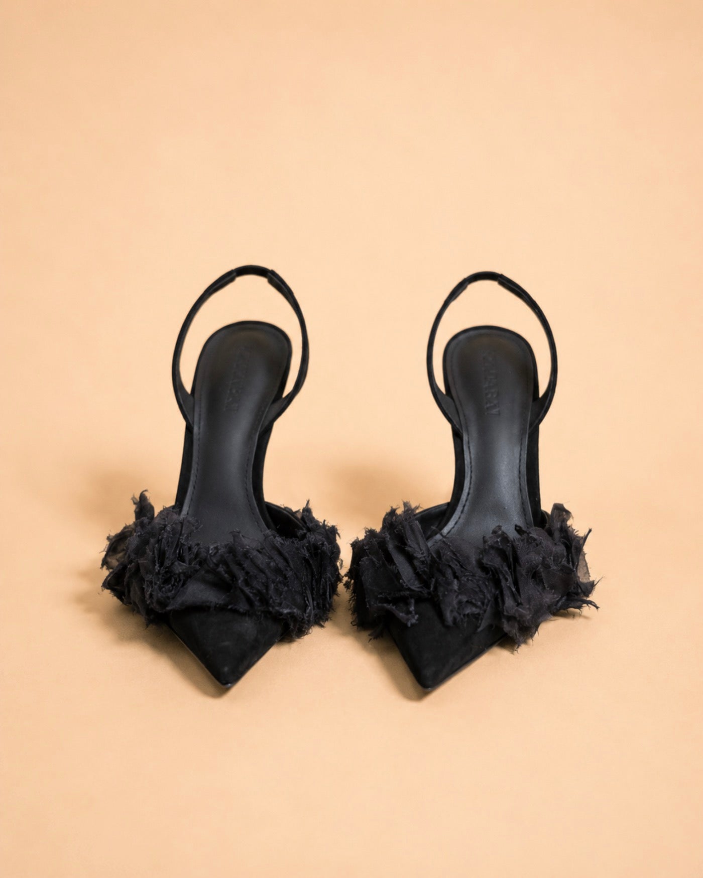 Eslinga Ella de ante negro y organza