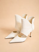 Eva Ankle Boot In Ivory Calf