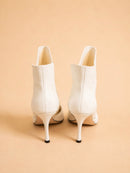 Eva Ankle Boot In Ivory Calf