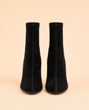 Roma Ankle Boot In Black Stretch Suede