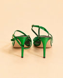 Aria In Green Mirrored Leather