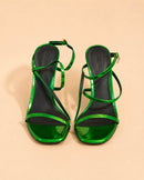 Aria In Green Mirrored Leather