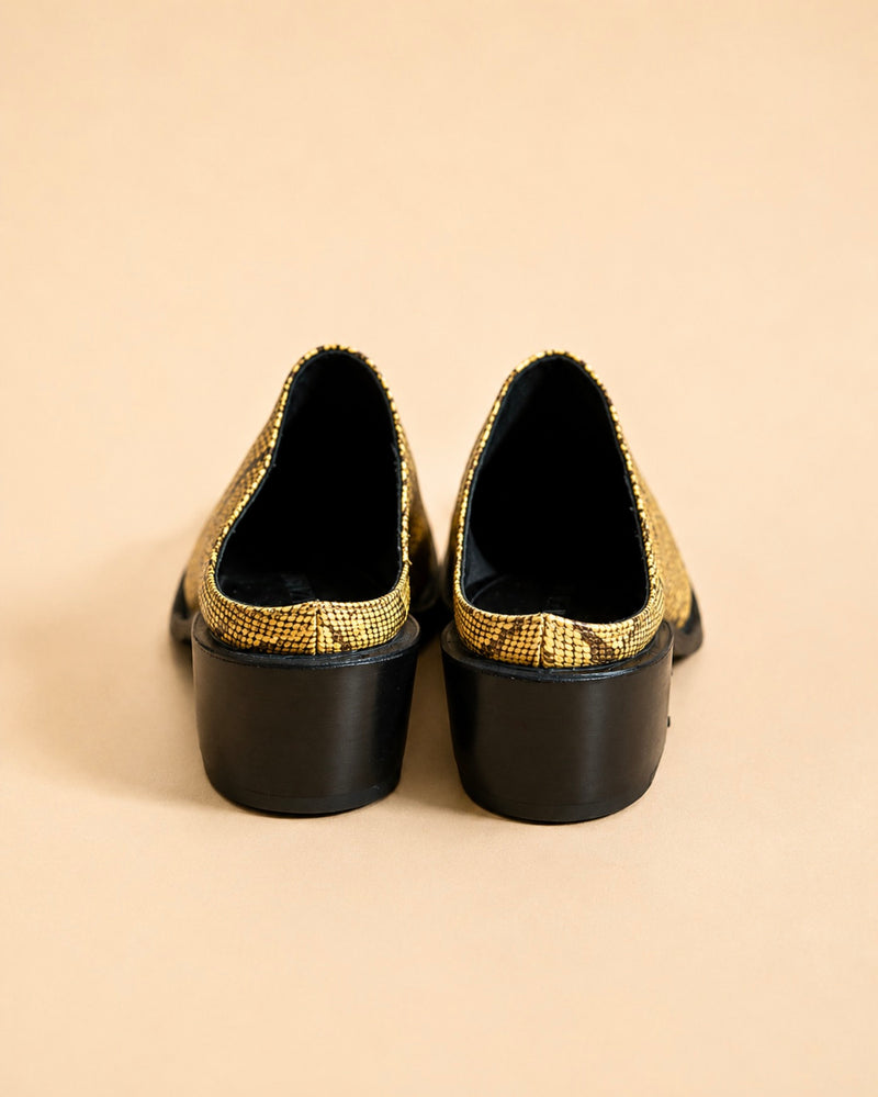 Zora In Yellow Python Leather