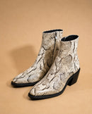 Zoe In Roccia Python Leather