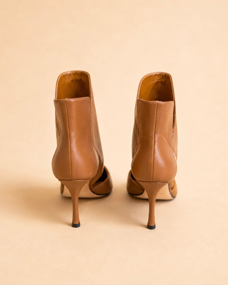 Eva Ankle Boot In Tan Nappa