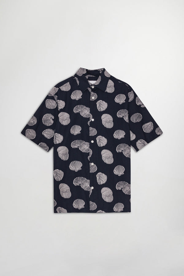 Camicia Freddy SS No Pkt - Blu navy