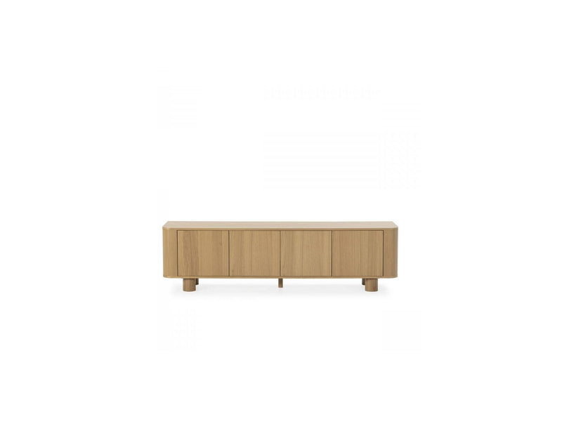 Malo - Mueble para TV de 4 puertas - Chapa de roble macizo