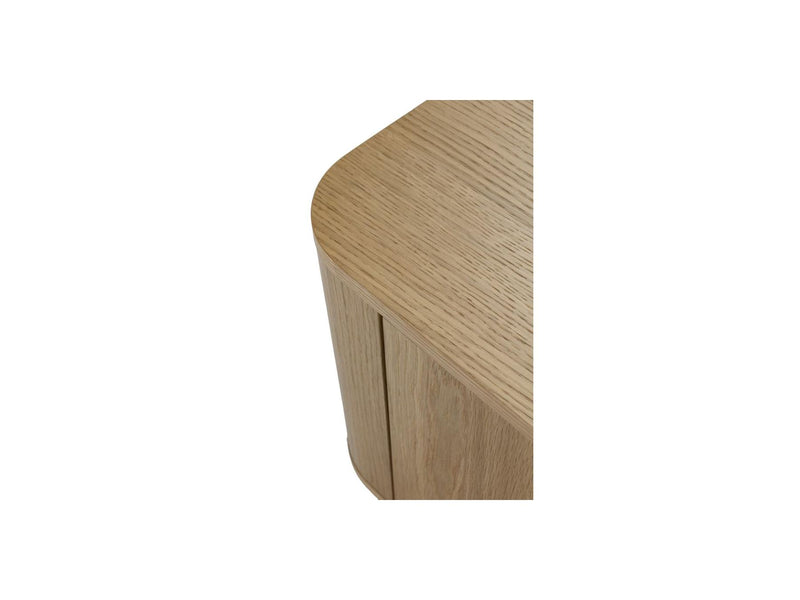 Malo - Mueble para TV de 4 puertas - Chapa de roble macizo