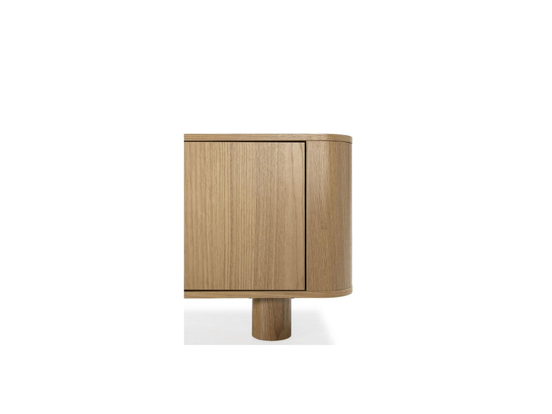 Malo - Mueble para TV de 4 puertas - Chapa de roble macizo